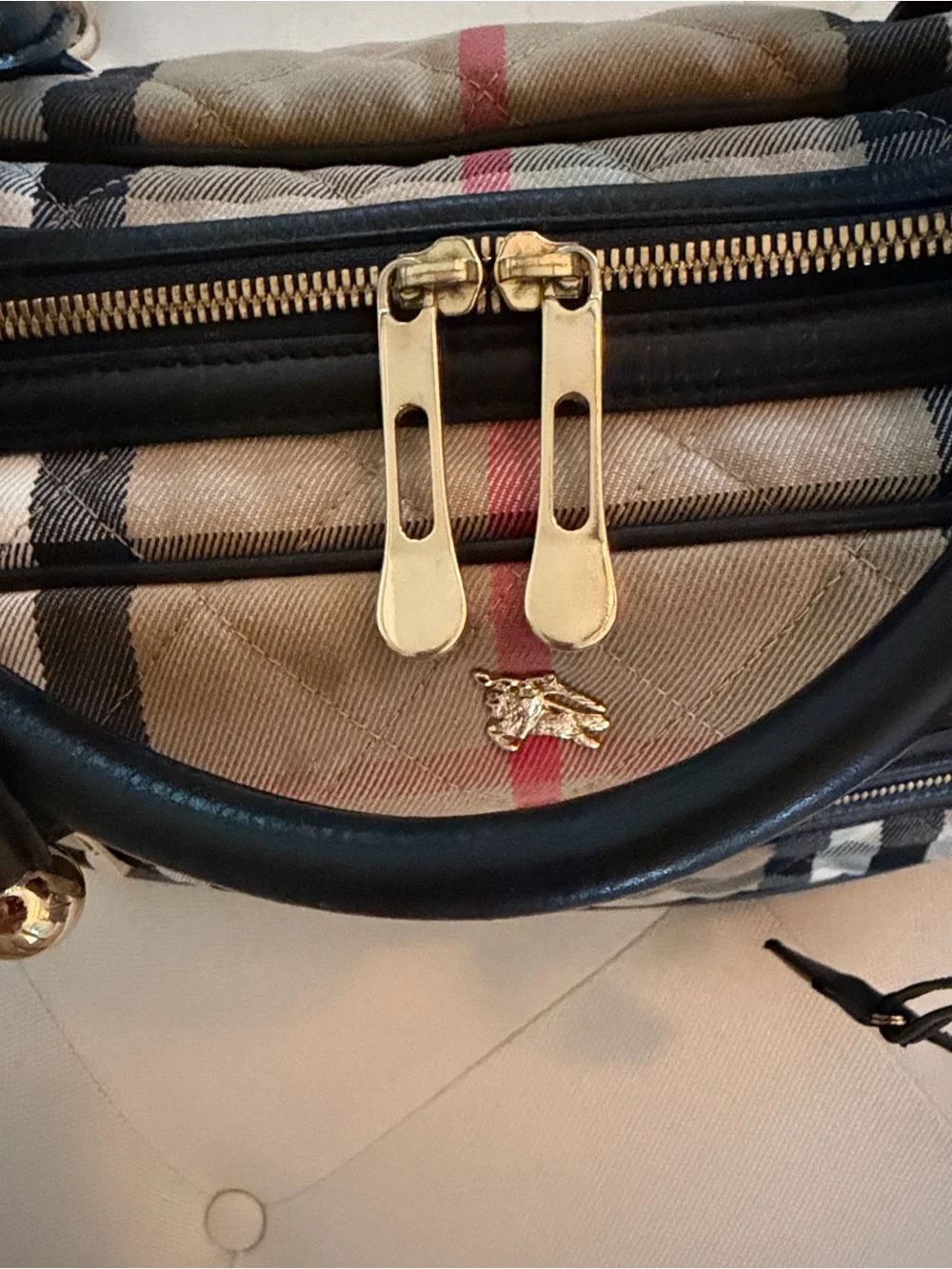 Authentic Burberry Prorsum Brit Quilted Bag.